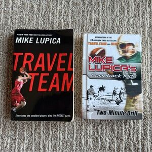 (2) Mike Lupika Books Two-Minute Drill and Travel Team